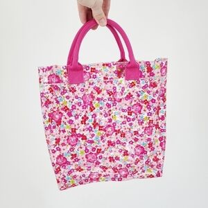 Vintage Y2K Mini Tote Bag Floral Transparent Clear Purse Pink